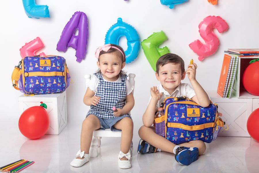 Kids with bag