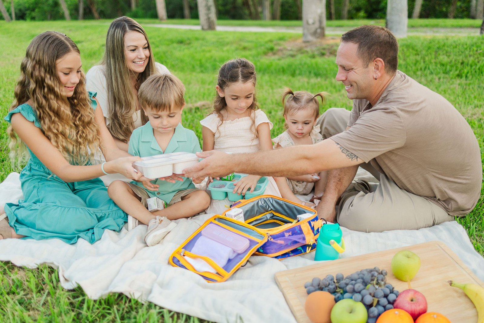 Family sharing lunch